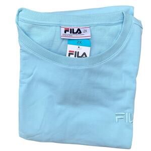FILA Women's Sweatshirt French Terry Crewneck Side Pockets Size 2XL NWT